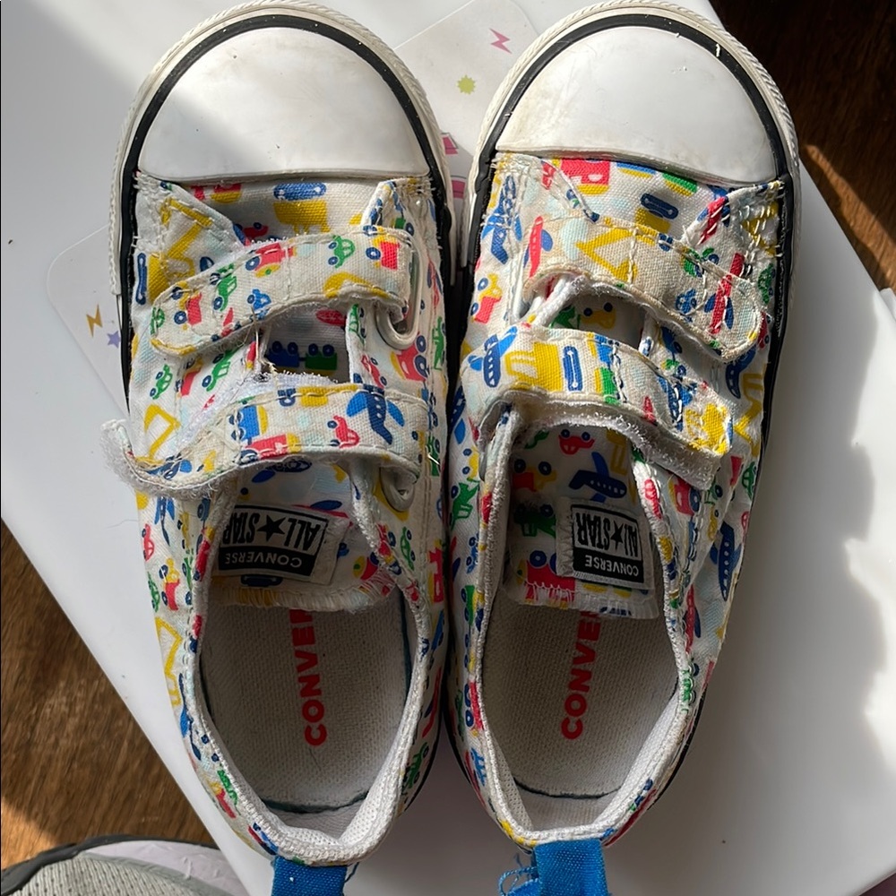 Converse Kids' White Multicolor Pattern Sneakers
